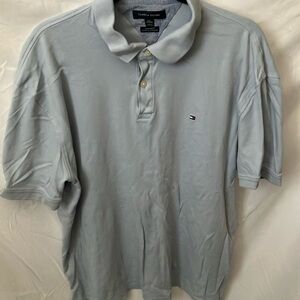 Tommy Hilfiger: Light Blue Custom Fit Polo shirt- XXL